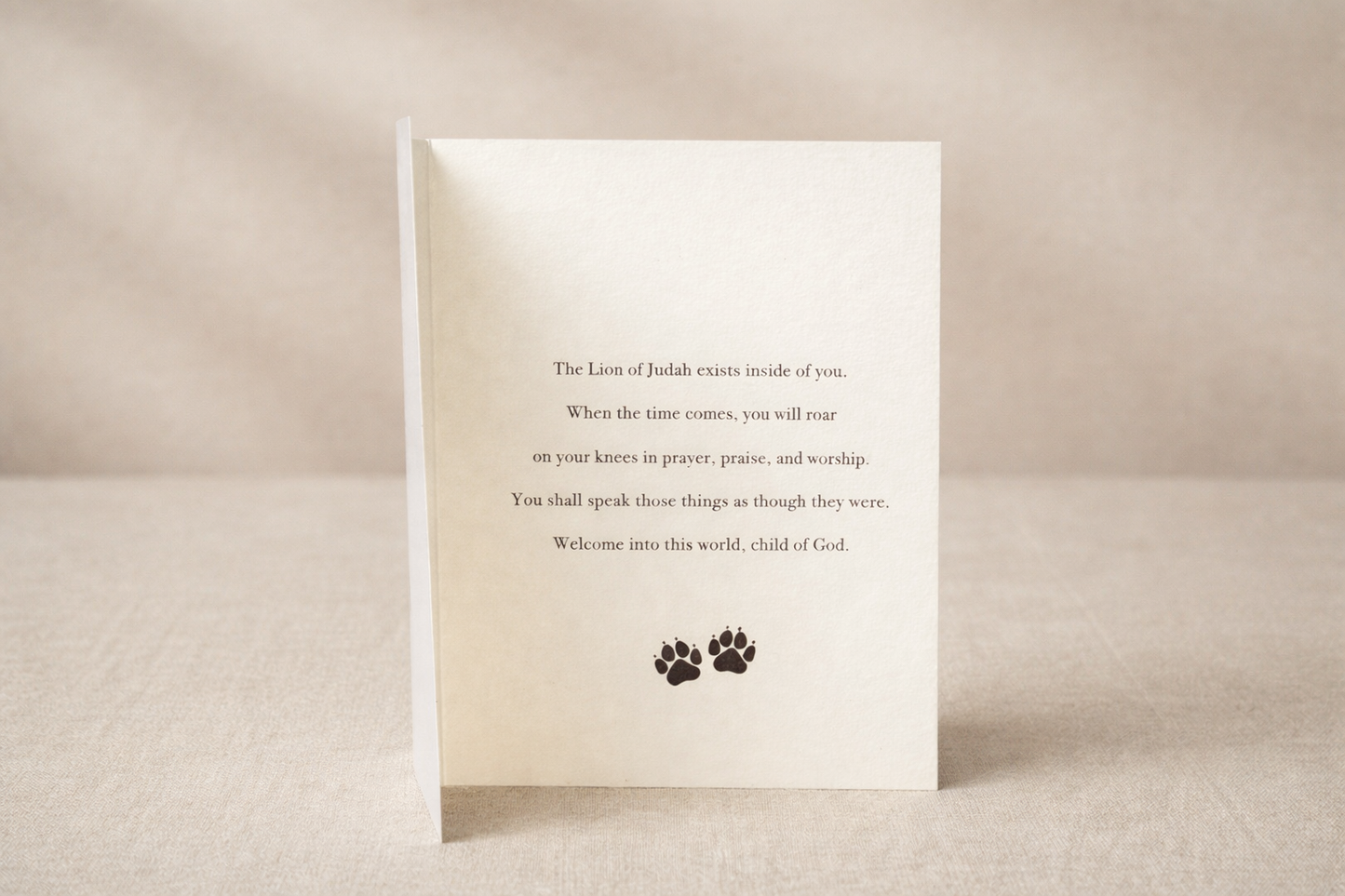 Baby Lion of Judah Birthday Card