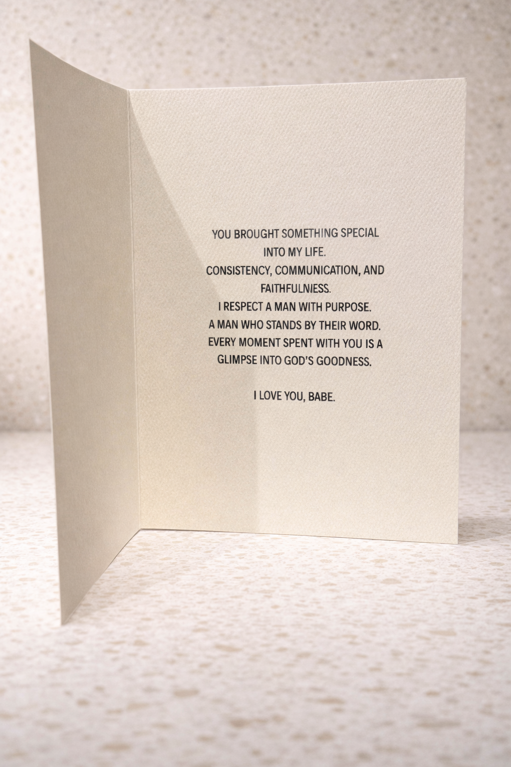 To the One I Love — You Stand Out