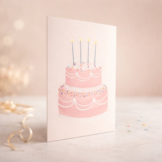 🎂 Pink Cake Card