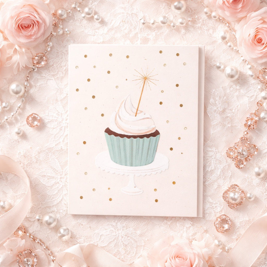 🎉 Celebrate with Sparkle: The Cupcake Birthday Card ✨