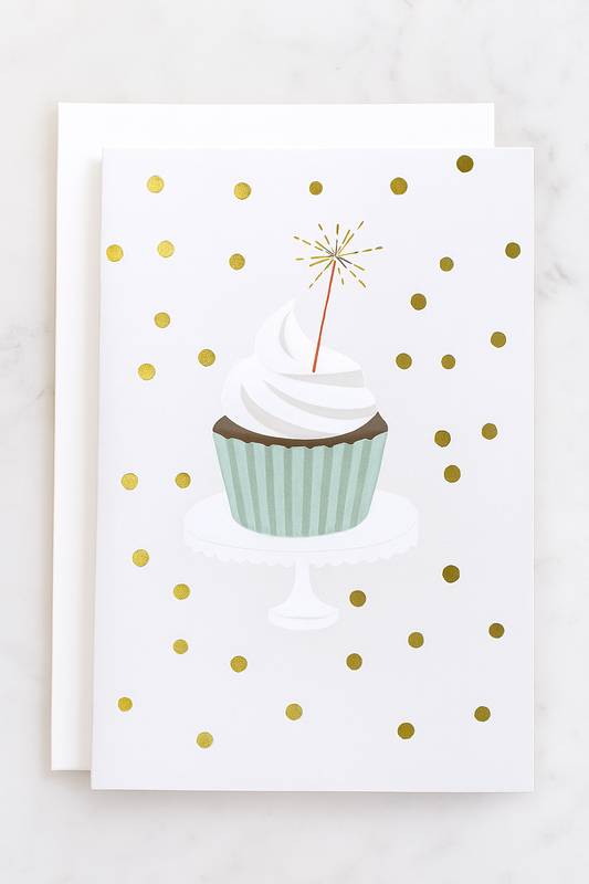 🎉 Celebrate with Sparkle: The Cupcake Birthday Card ✨