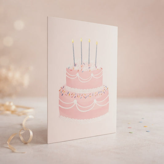 🎂 Pink Cake Card